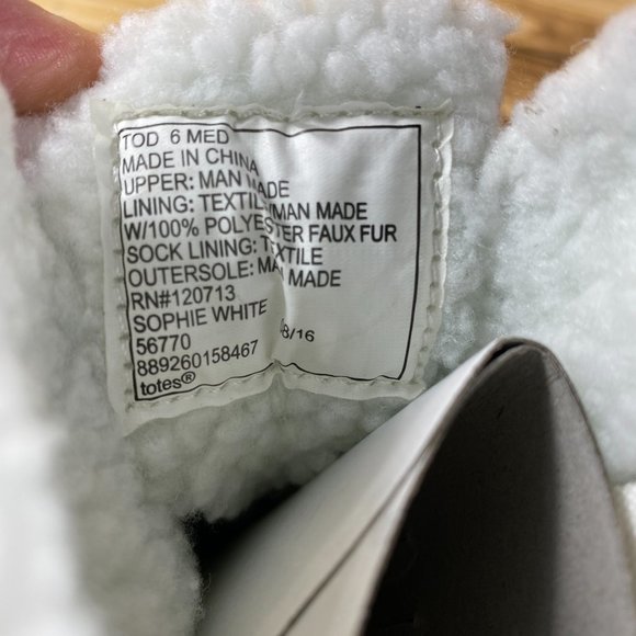 NEW totes Toddler Girls Sophie Winter Duck Boots White Black - Picture 10 of 10